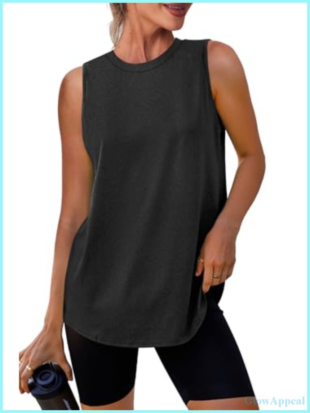 Women's Workout Tank Top Sleeveless Loose Fit Polyester Spandex Athletic